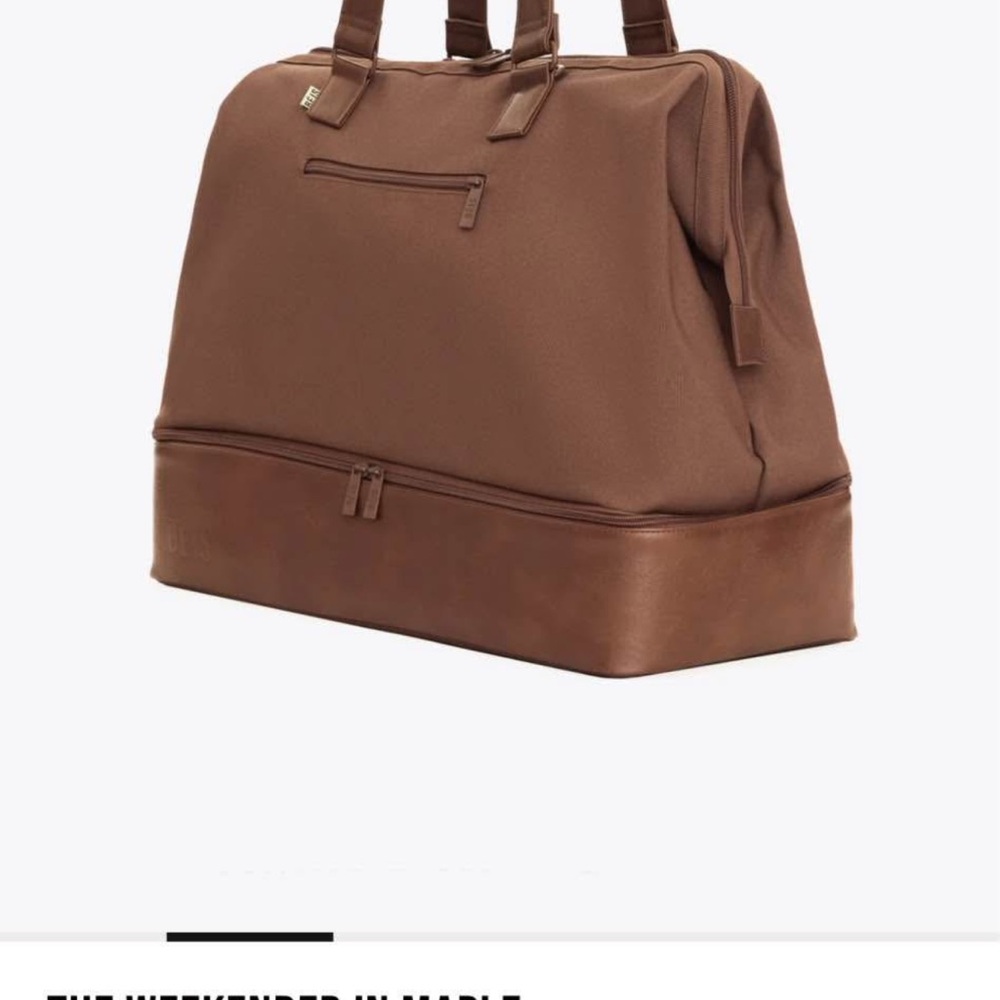 BEIS Brown Travel Weekender Bag Mini
